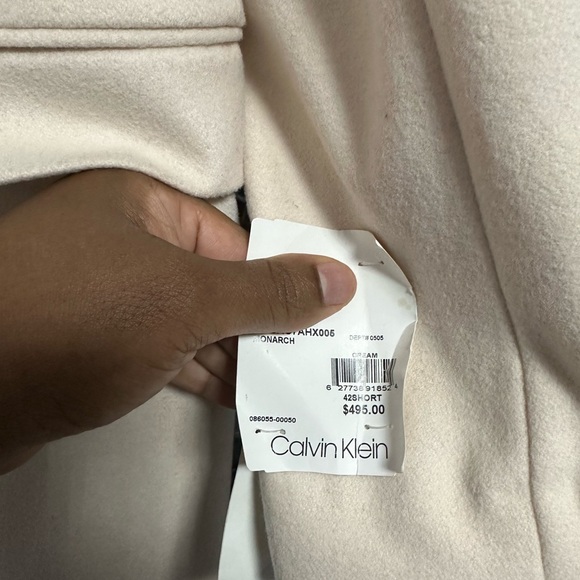 Men’s Calvin Klein Double Breasted Wool Coat! Brand New Never Worn! - Picture 2 of 8